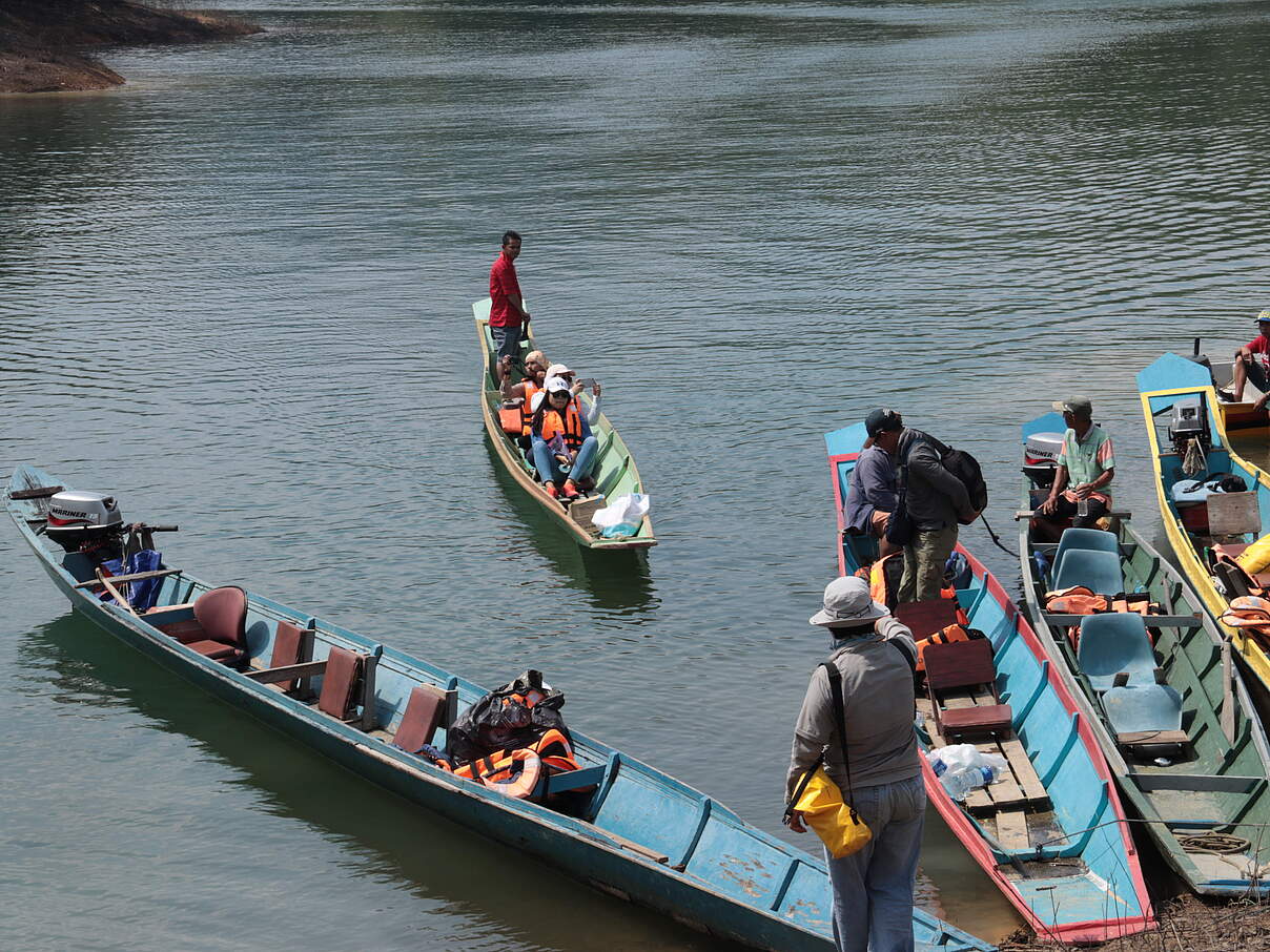 Boote sind das Haupttransportmittel der Iban in Sarawak © WWF Malaysia