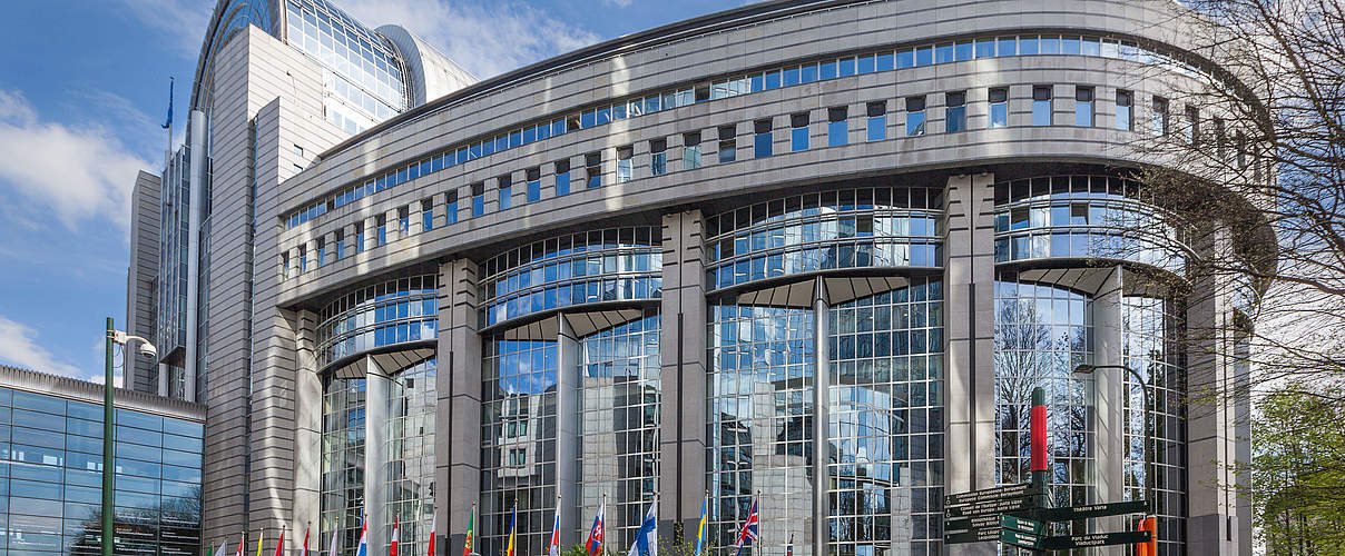 Das Gebäude des Europäischen Parlaments in Brüssel, Belgien © mdmworks / iStock / GettyImages