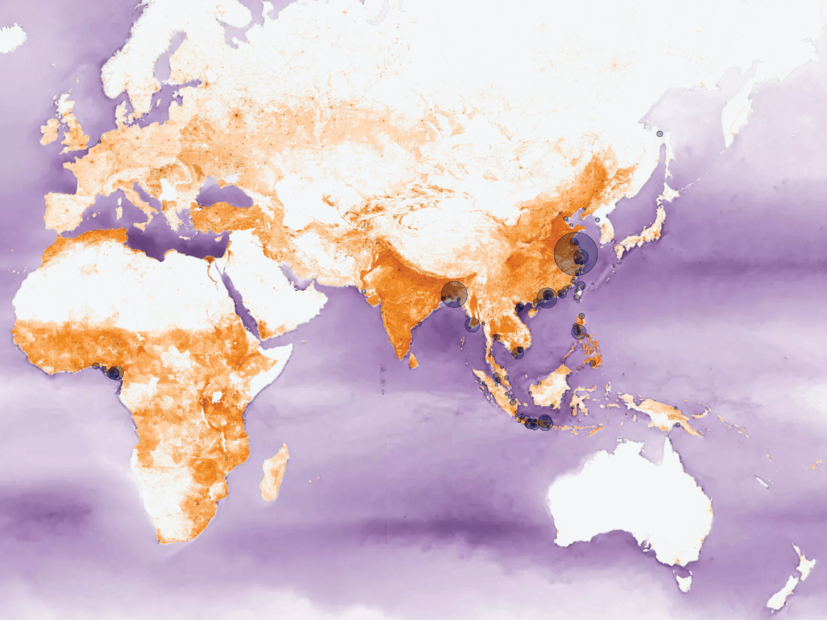 Global Plastic Navigator Karte © WWF / Dumpark