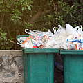 Volle Plastikmülltonen © GettyImages