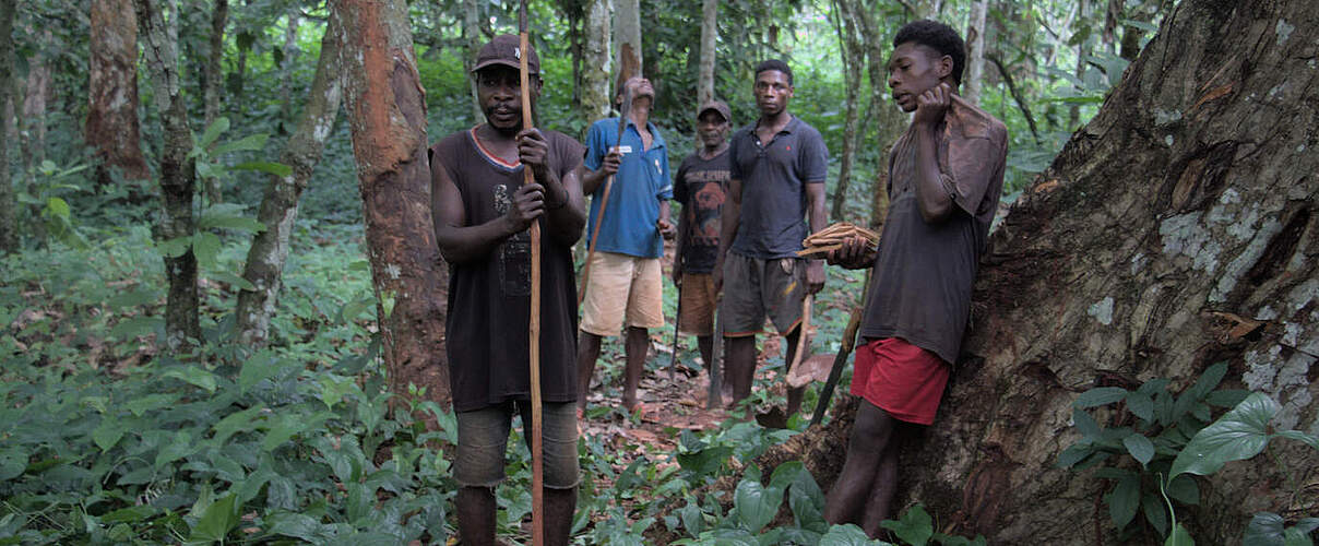 Mitglieder der Baka-Community in Yenga-Tengué