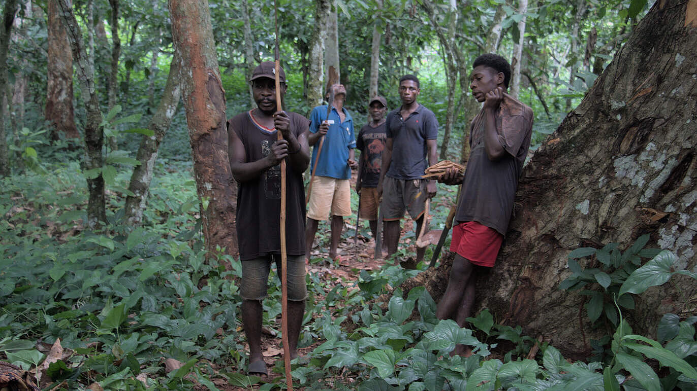 Mitglieder der Baka-Community in Yenga-Tengué