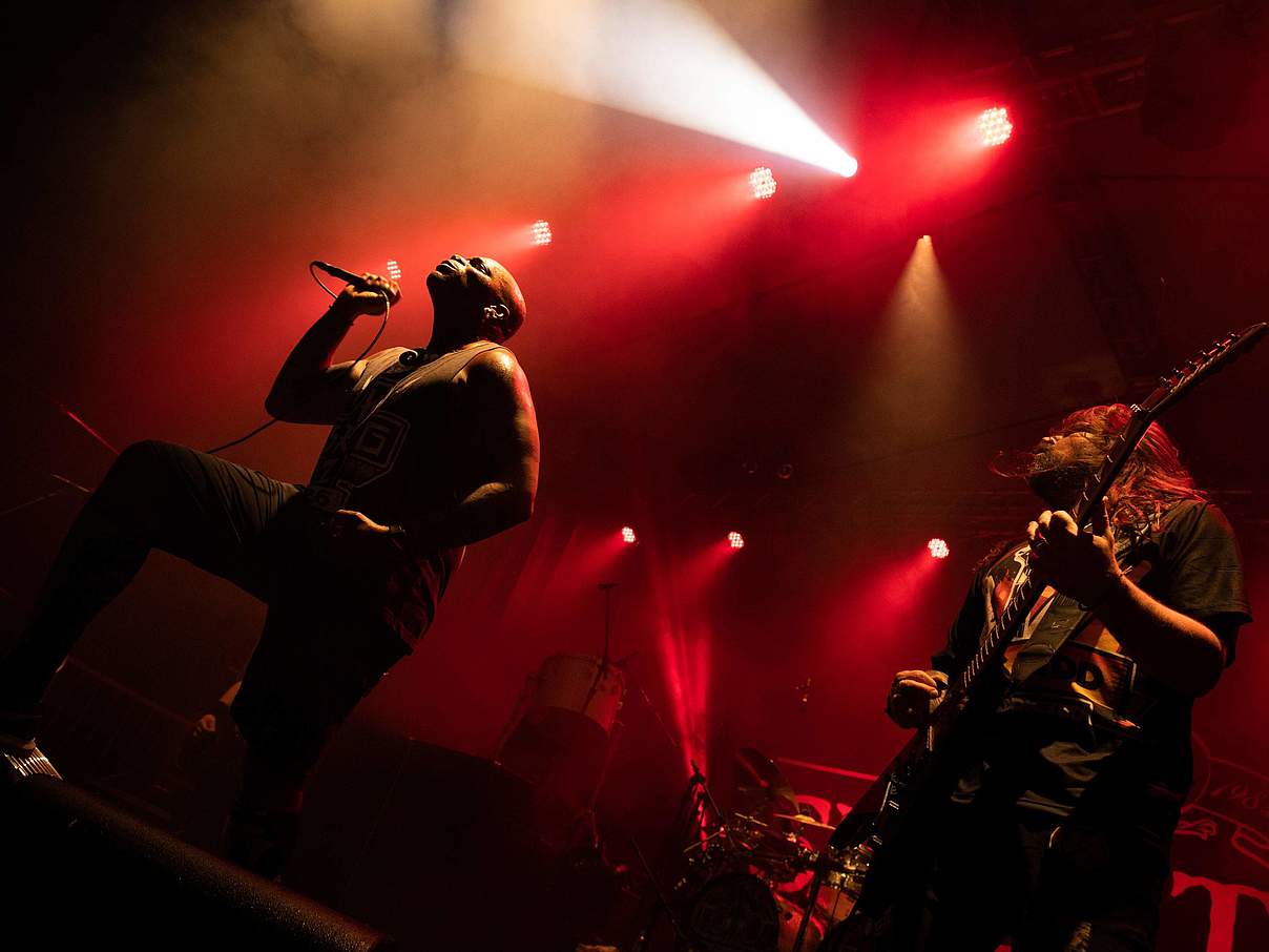 Die brasilianische Band Sepultura bei einem Auftritt in Sao Paulo © IMAGO / Fotoarena