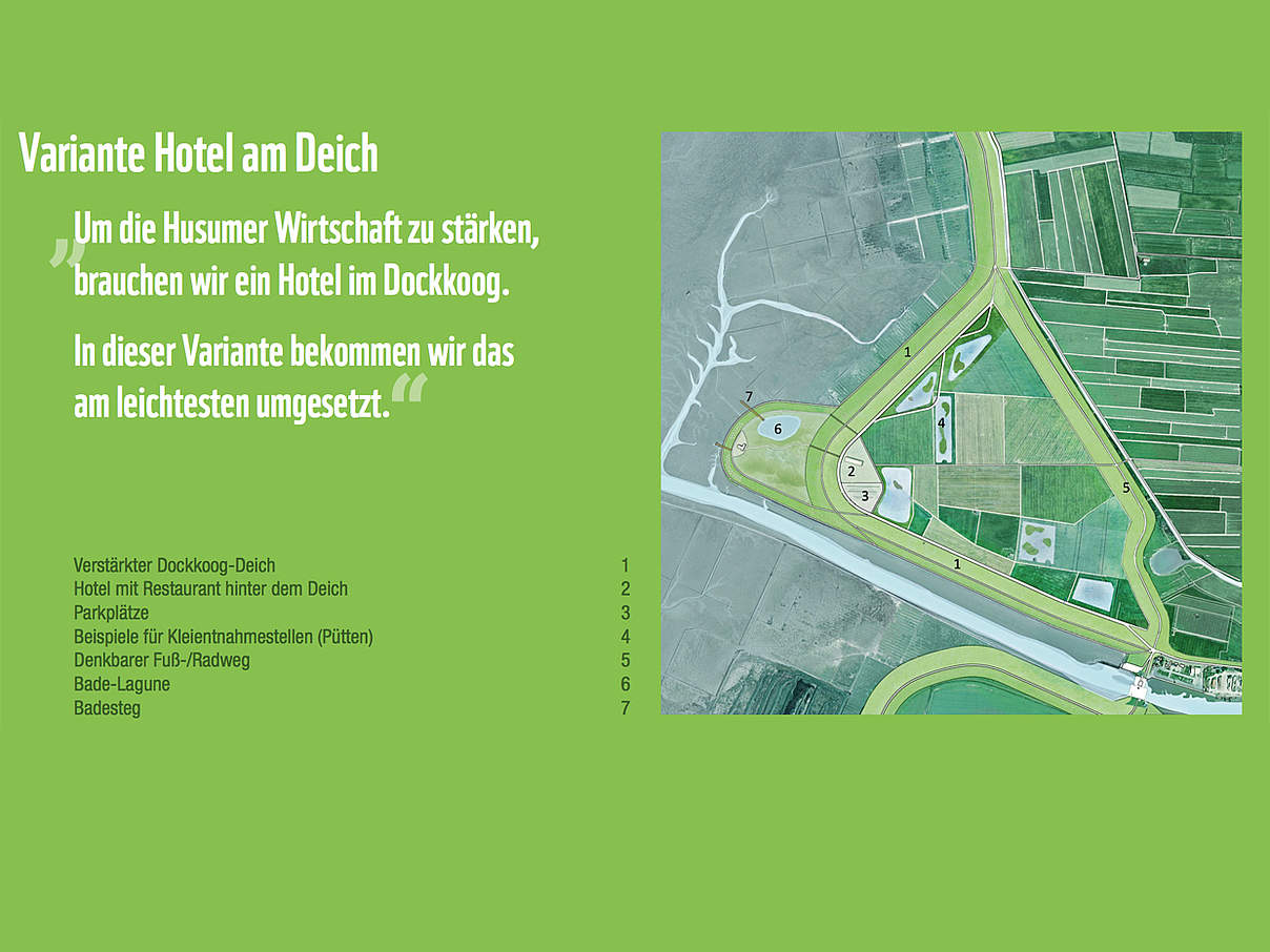 Husum Dockkoog: Variante - Hotel am Deich © Studio Urbane Landschaften Hamburg