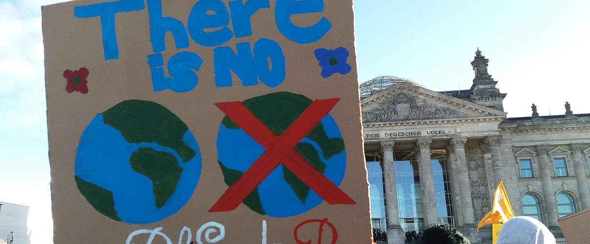 Schülerstreik vor dem Bundestag zum Klimaschutz © WWF