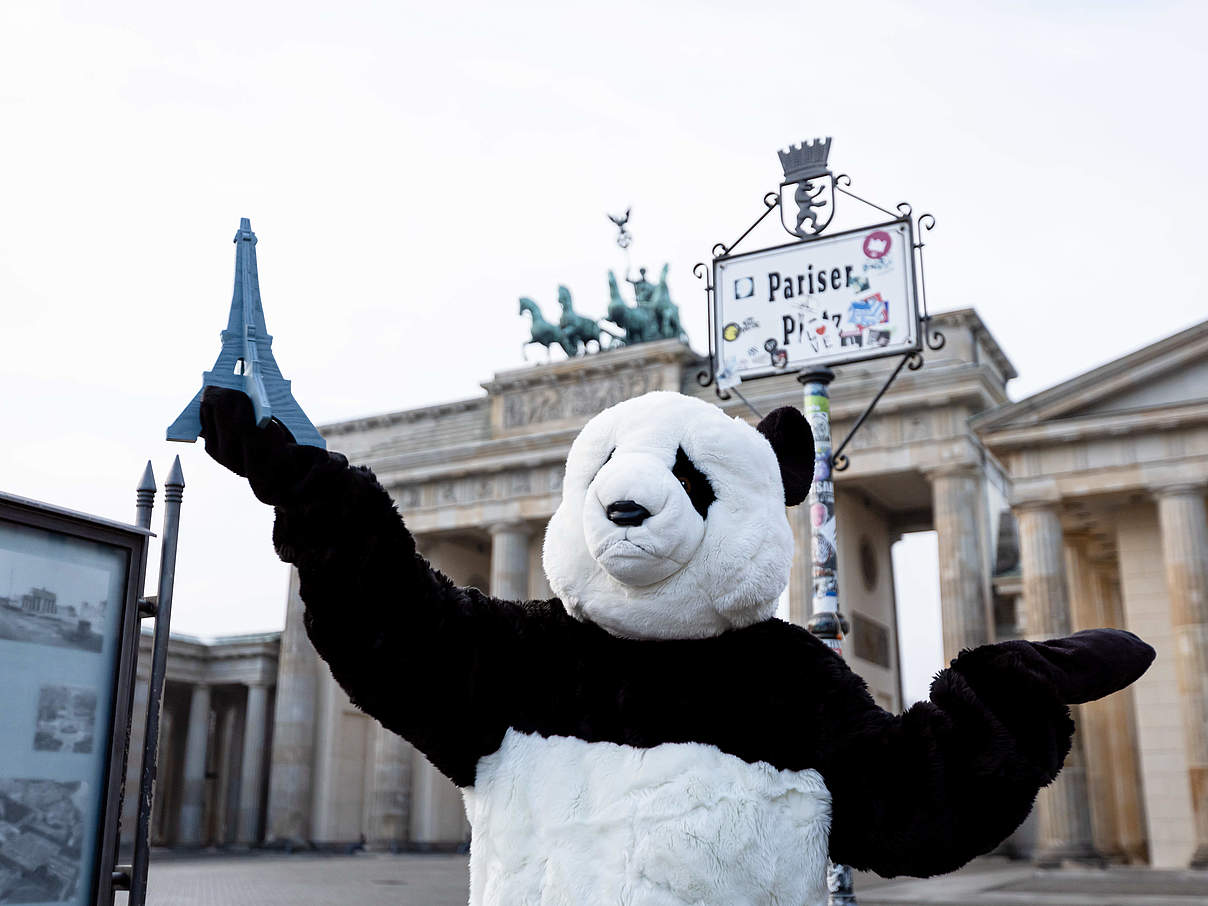 Aktion zu 5 Jahre Pariser Abkommen. © Jörg Farys / WWF