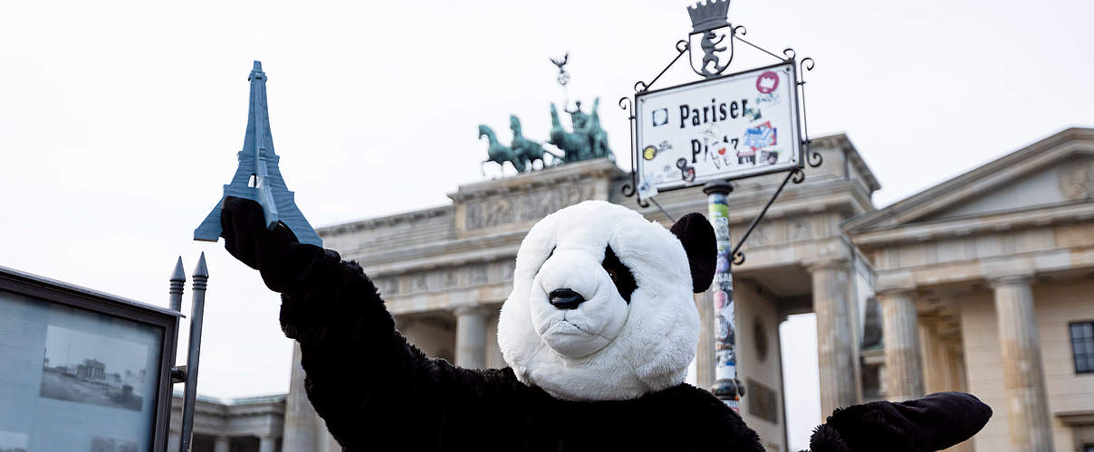 Aktion zu 5 Jahre Pariser Abkommen. © Jörg Farys / WWF
