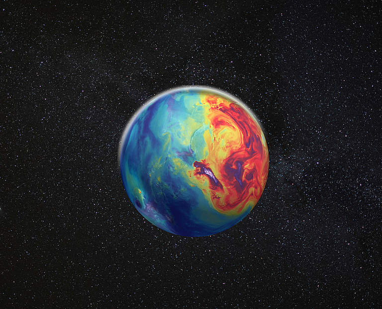 Earth Hour 2023 – Gemeinsam für mehr Klimaschutz! © Erde basiert auf NASA, Hintergrund sankai/iStock