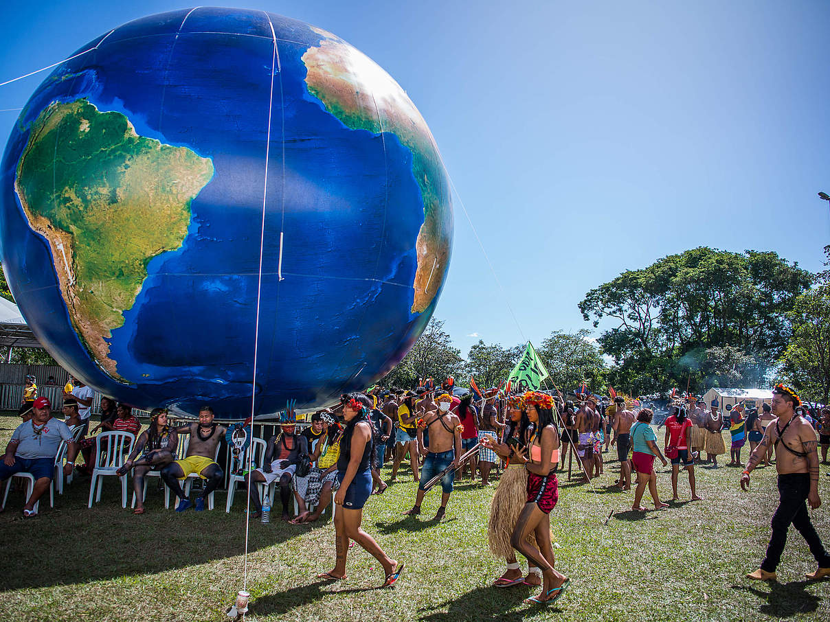 Indigene im Free Land Camp 2022 © Edgar Kanaykõ / WWF-Brazil