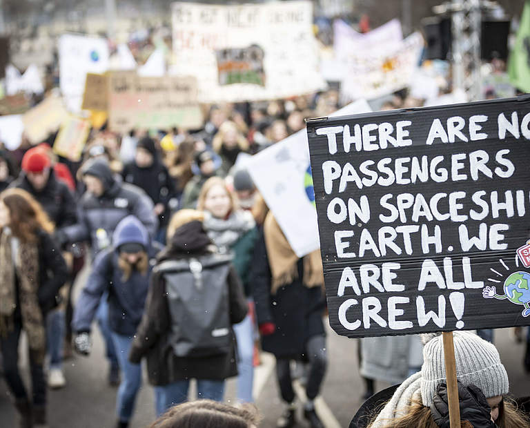 Schülerstreik für Klimaschutz der Bewegung #Fridays for Future © Joerg Farys / WWF