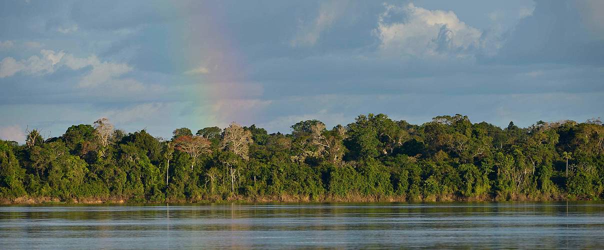 Regenbogen über dem Juruena Fluss © Adriano Gambarini / WWF Brasilien