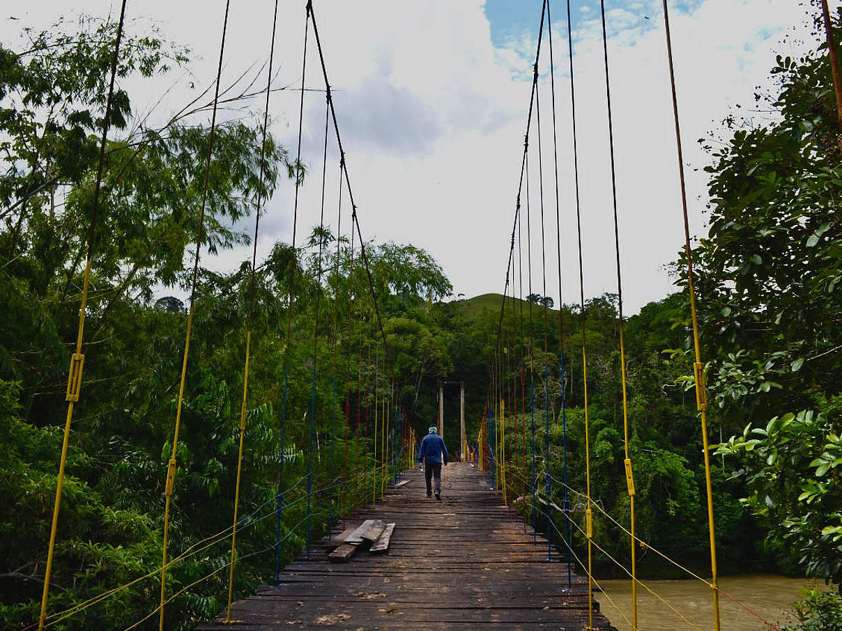 Brücke im Naturpark Sierra de la Macarena © Laura Valencia / WWF Colombia