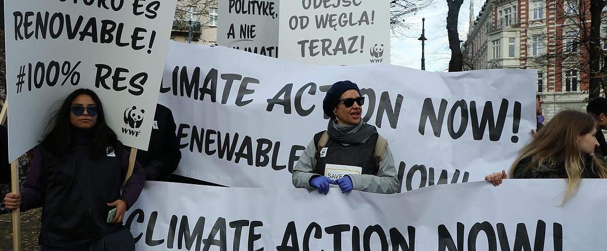 Klima Marsch in Katowice bei der UN-Klimakonferenz COP 24 © WWF