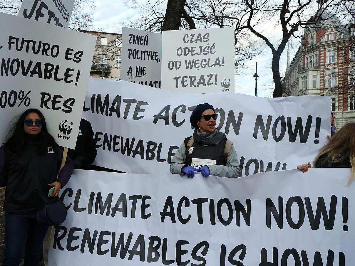 Klima Marsch in Katowice bei der UN-Klimakonferenz COP 24 © WWF