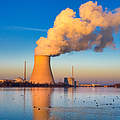 Kernkraftwerk Isar 2, Ohu, bei Landshut, Bayern, Deutschland, Europa Kernkraftwerk Isar 2, Landshut, Bayern, Deutschland