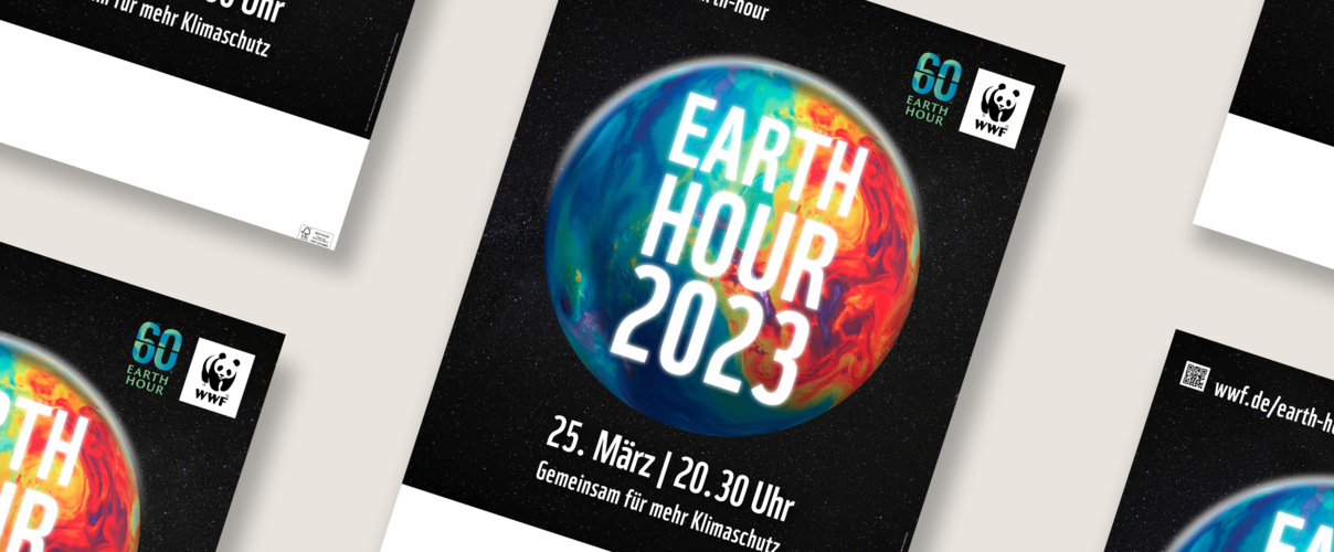 Plakate für die Earth Hour 2023 © WWF Deutschland