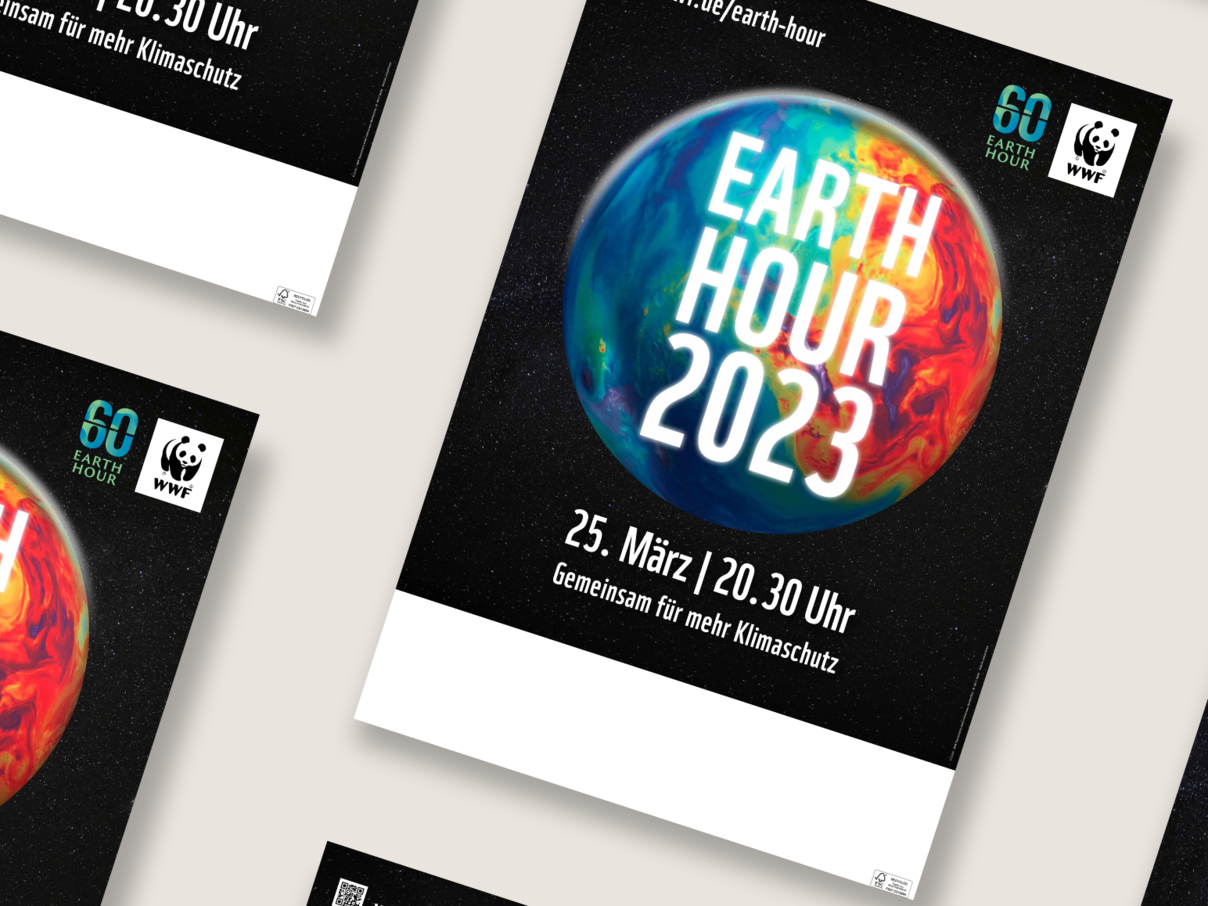 Plakate für die Earth Hour 2023 © WWF Deutschland