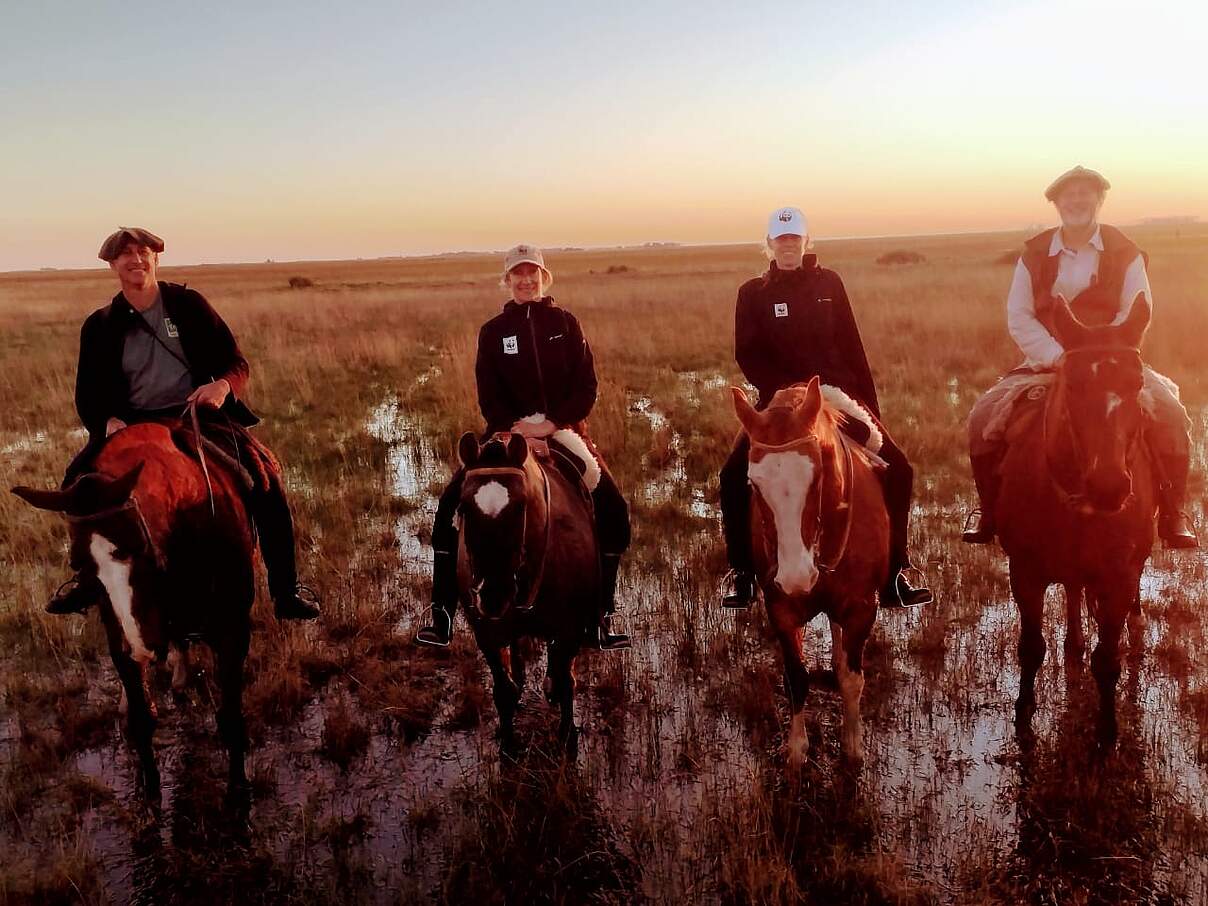 Hoch zu Pferd kommt man am leichtesten durch die Savanne © FVSA Hoch zu Pferd kommt man am leichtesten durch die Savanne © FVSA