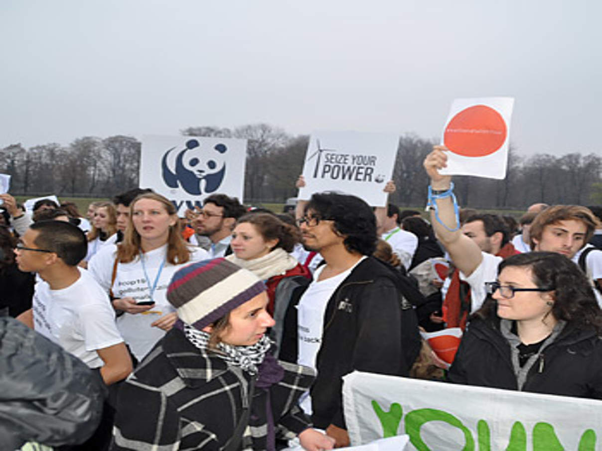Protest der Umweltverbände bei der UN-Klimakonferenz © WWF-Climate-Initiative