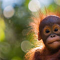 Orang-Utan Jungtier © naturepl.com / Edwin Giesbers / WWF