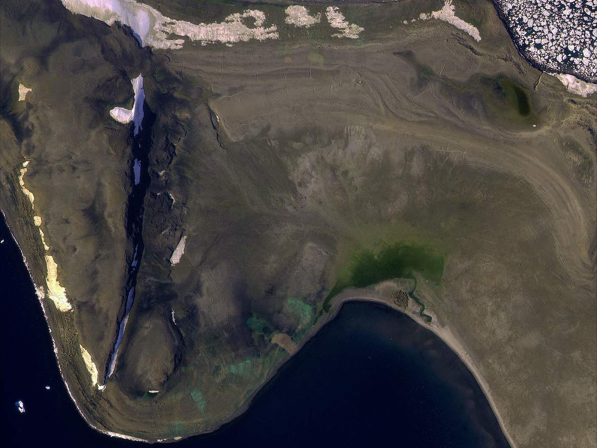 Satellitenaufnahme Walross-Insel © Satellite imagery 2021 Maxar Technologies