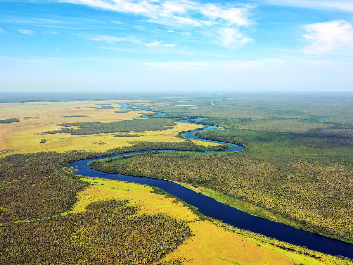 Das Gebiet Tres Gigantes im Pantanal von oben © Gianfranco Mancusi / WWF-Brazil