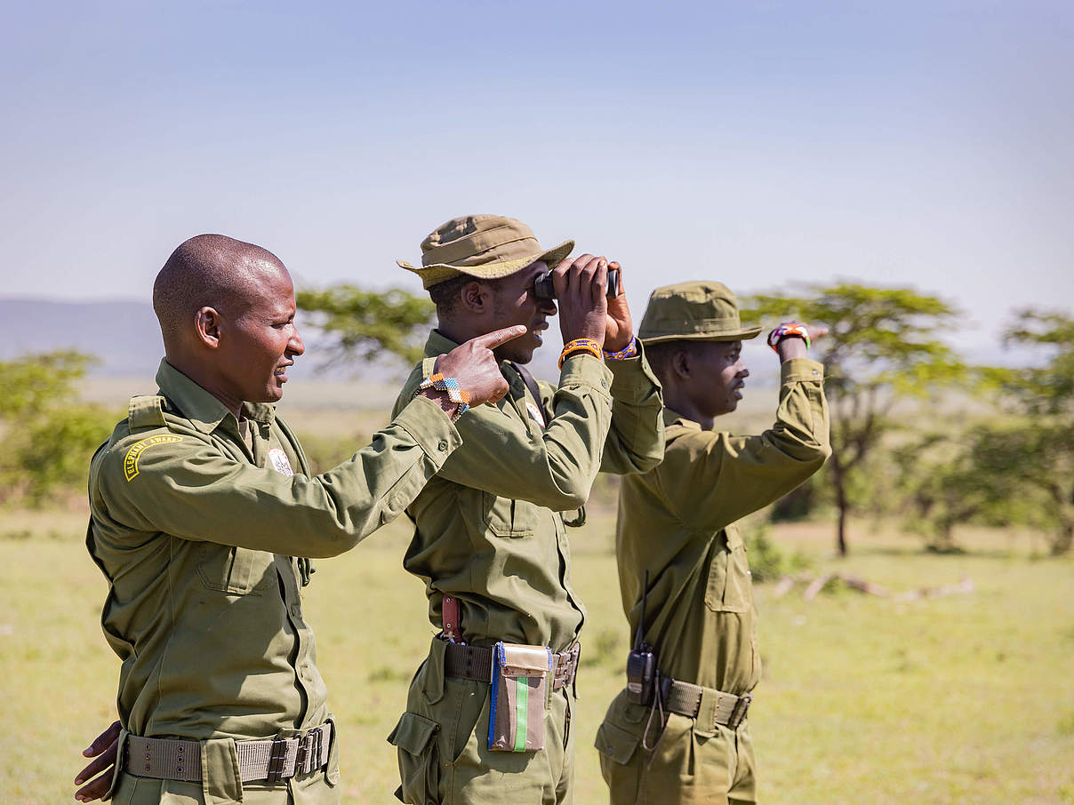 Teil der Elefantenschutzgruppe bei Elephant Aware © Daniel Crous WWF