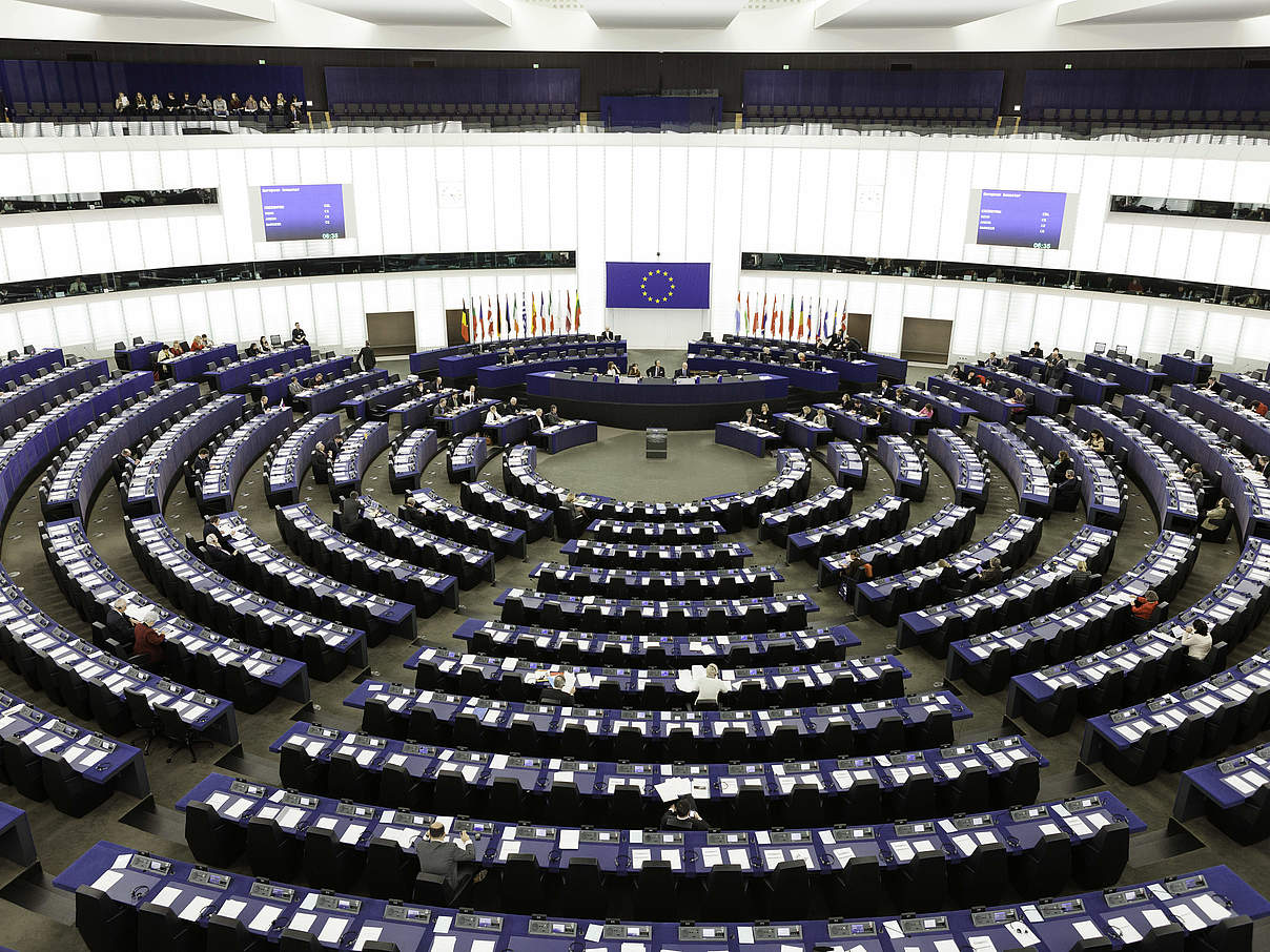 Blick ins EU-Parlament in Brüssel @ Frank Paul / WWF