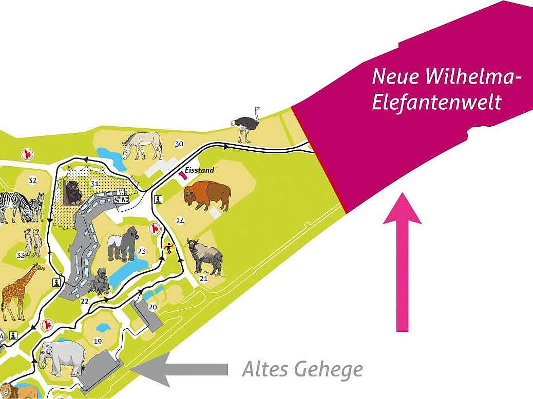 Lageplan der Wilhelma © Wilhelma