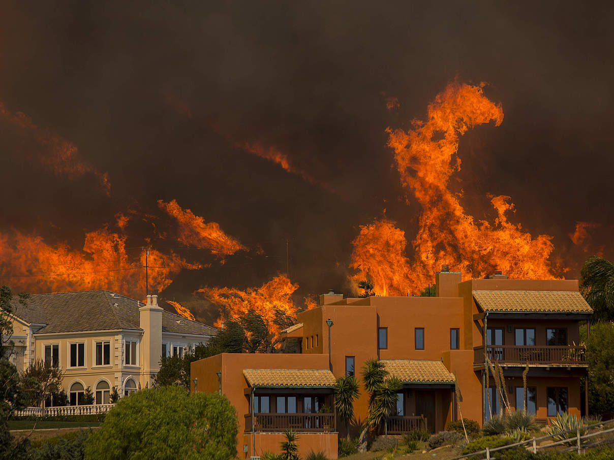Waldbrand erreicht Wohnhäuser, Malibu, Kalifornien © David McNew / Stringer / Getty Images Waldbrand erreicht Wohnhäuser, Malibu, Kalifornien © David McNew / Stringer / Getty Images