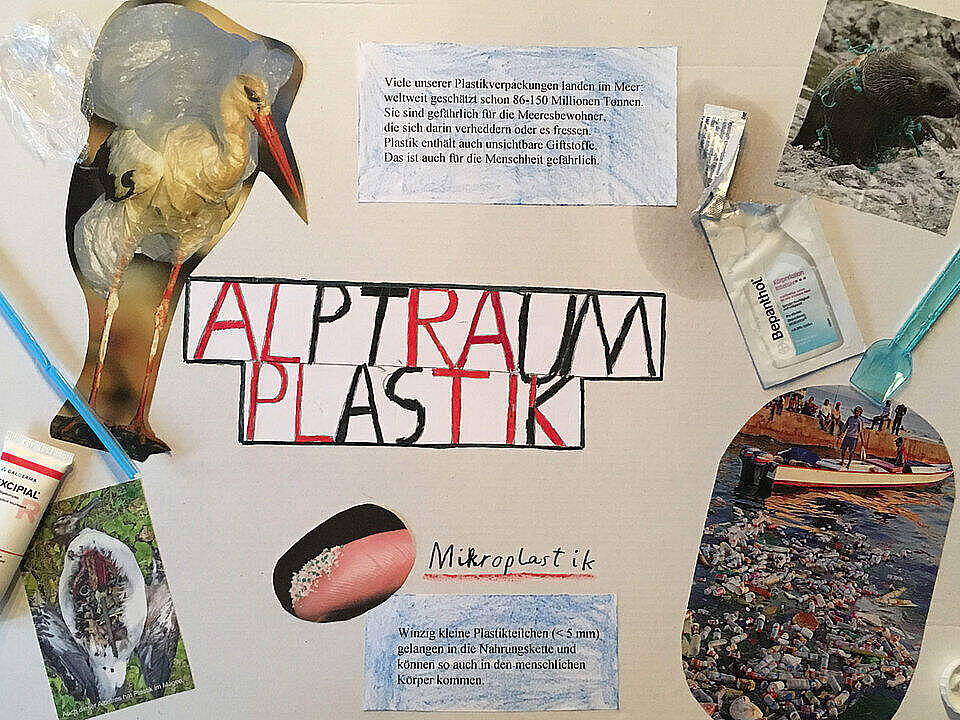 Info-Plakat zum Thema Plastik von Noah