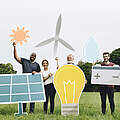 Symbole für nachhaltige Energiegewinnung © GettyImages