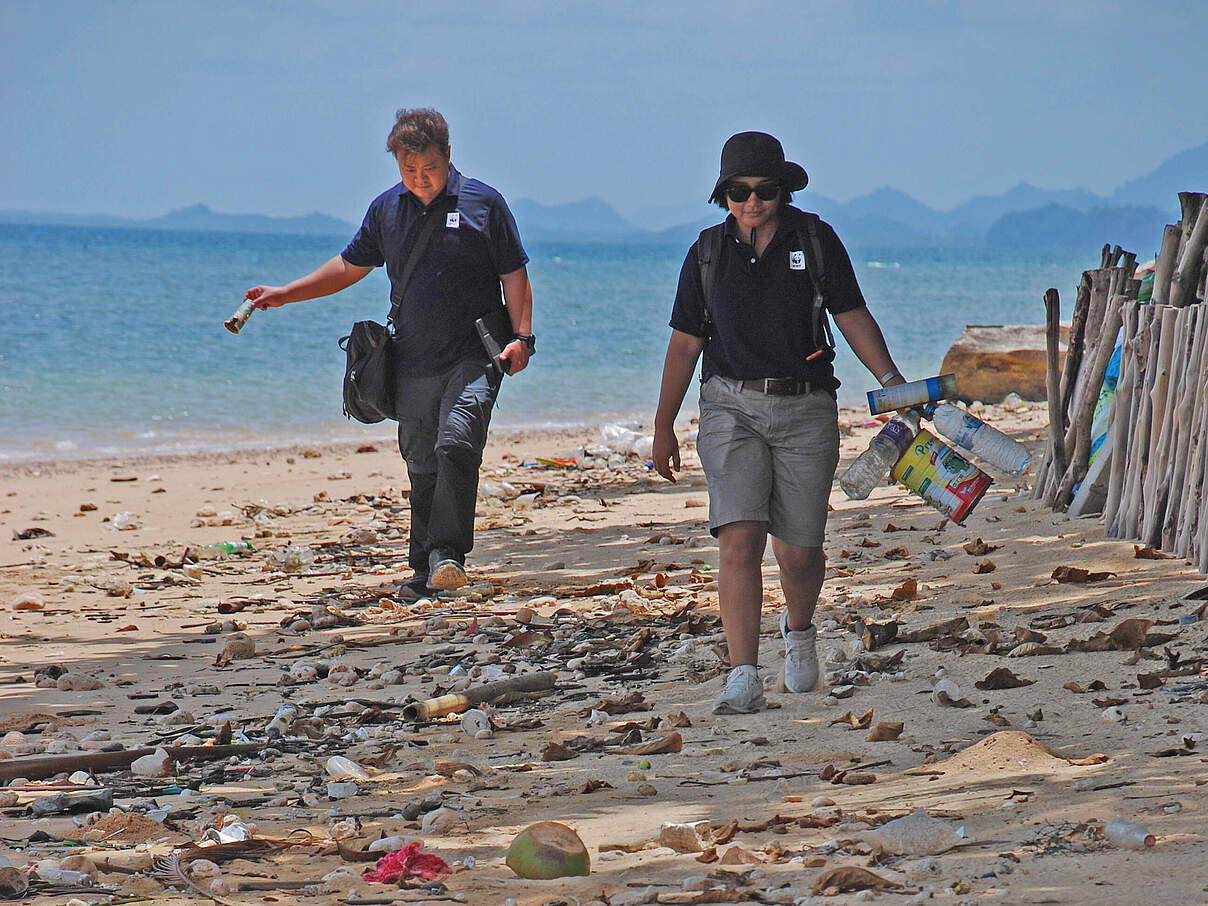 Abfallräumungsaktion des WWF 