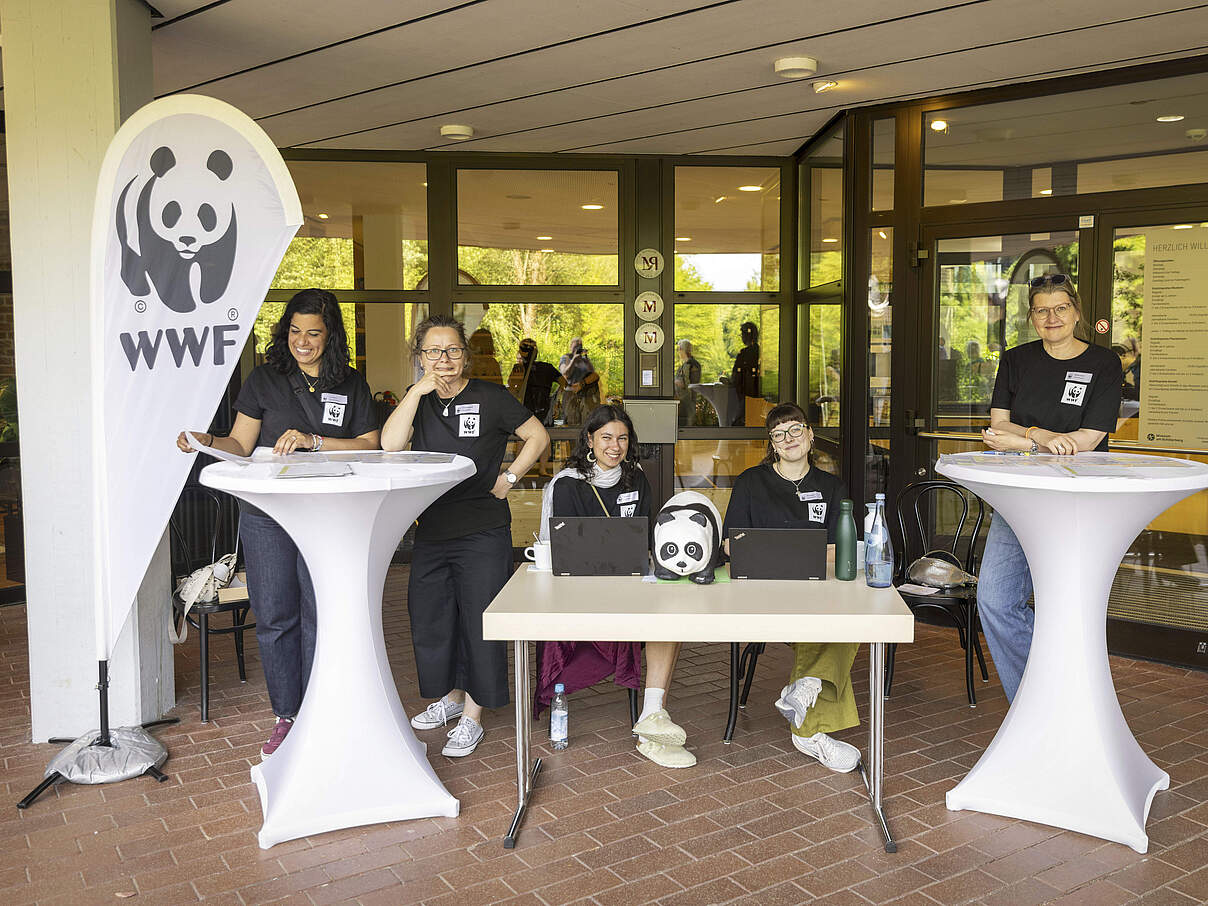 Das Philanthropie-Team des WWF hieß die Gäste herzlich willkommen. 
