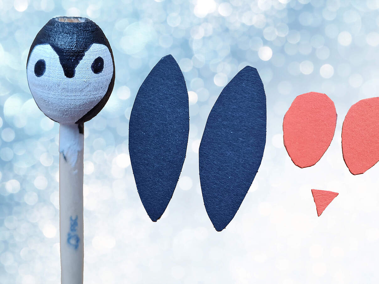 Zapfen-Pinguine basteln 