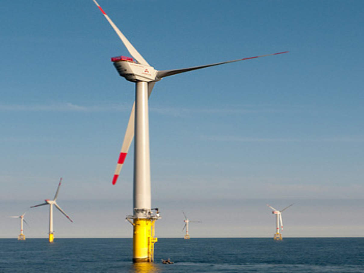 Offshore Windanlage in der Nordsee © Kalle Kaub / WWF