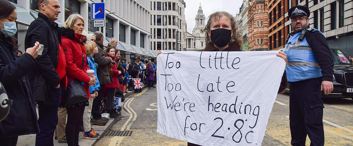 Protest in London im Rahmen der COP26 © IMAGO / ZUMA Wire / Vuk Valcic