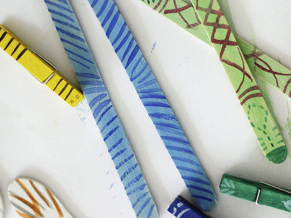 Bunte Insekten basteln 