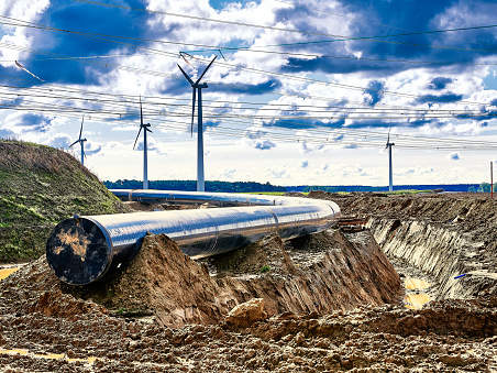 Baustelle einer Erdgas-Pipeline bei Wrangelsburg © Stefan Dinse / iStock / Getty Images