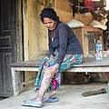 Frau mit Wunde von Leopard-Angriff © WWF Nepal
