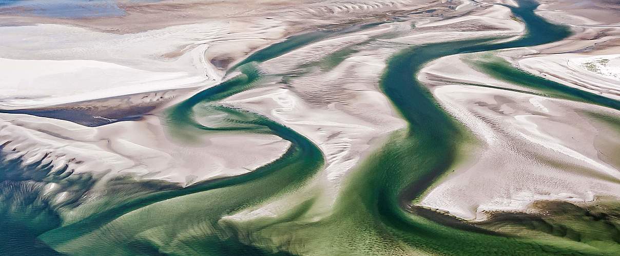 Wattenmeer beim Norderoogsand vor Hallig Hooge © Martin Stock