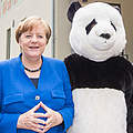 Bundeskanzlerin Merkel in Begleitung