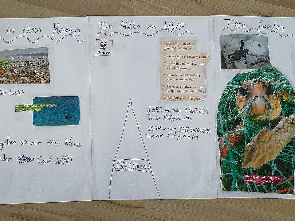 Info-Plakat zum Thema Plastik von Megan