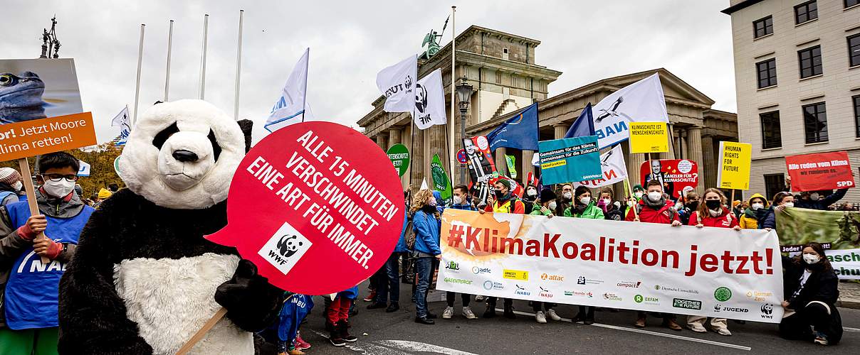 Der WWF war mit dabei! Klimastreik am 22.10.2021 in Berlin © WWF / Jörg Farys