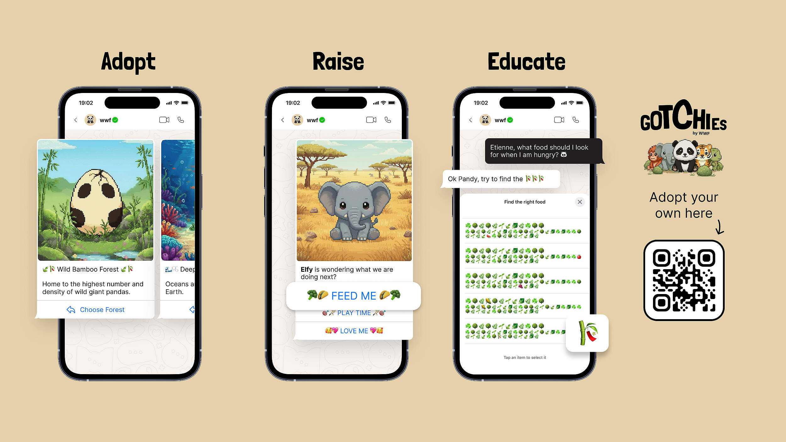 WWF Gotchies: Jetzt mitspielen und QR-Code scannen.