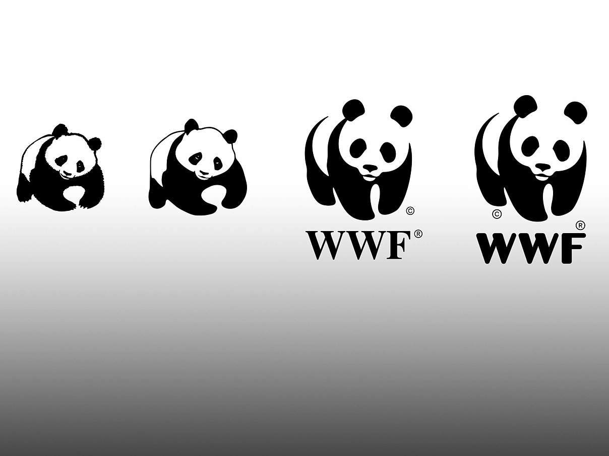 Entwicklung des WWF Logos © WWF