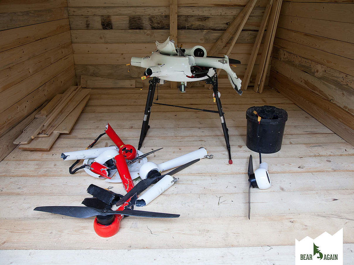 Die abgestürzte Drohne © WWF Rumänien