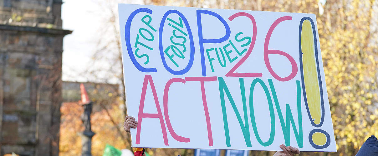 Proteste anlässlich der COP26 in Glasgow © Imago