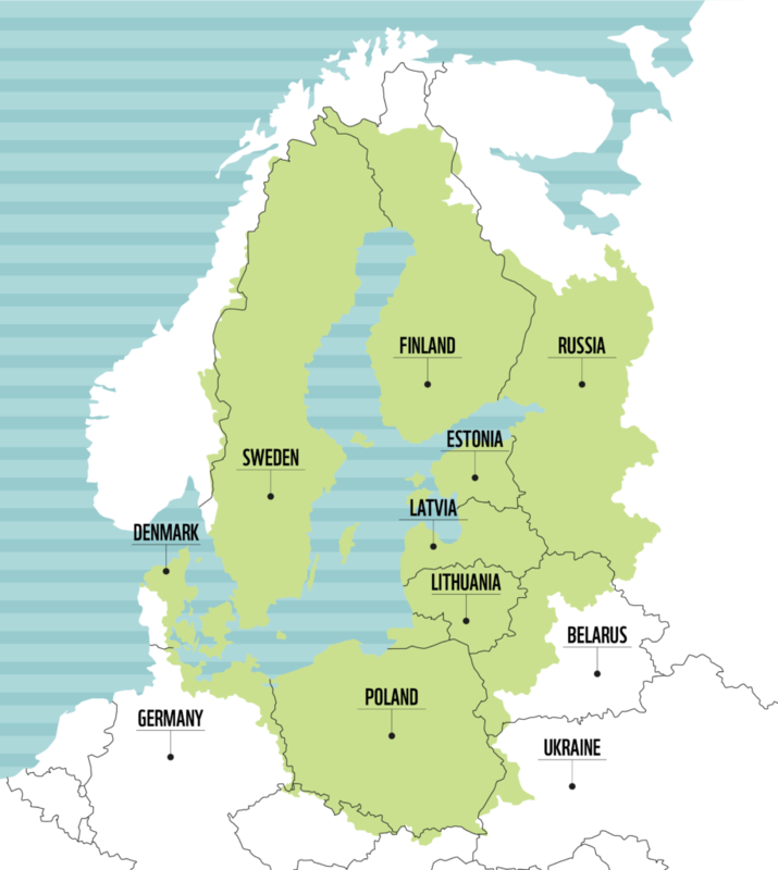 Wassereinzugsgebiet der Ostsee © WWF