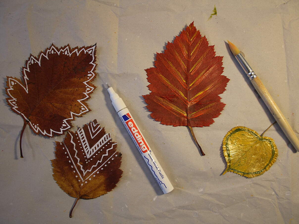 Blätter-Mobile basteln 